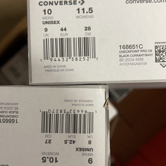 CONVERSE CHECKPOINT PRO OX BLACK CURRANT/WHITE MEN - Picture 16 of 16